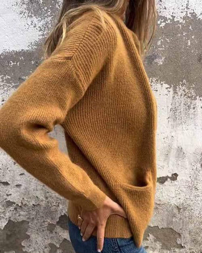 Cosy Zip-Up Knit Cardigan with Front Pockets